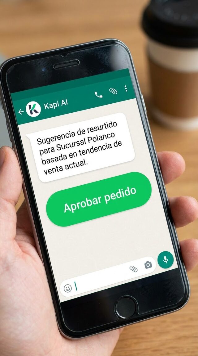 Reporte diario de ventas por sucursal de Kapi AI por WhatsApp